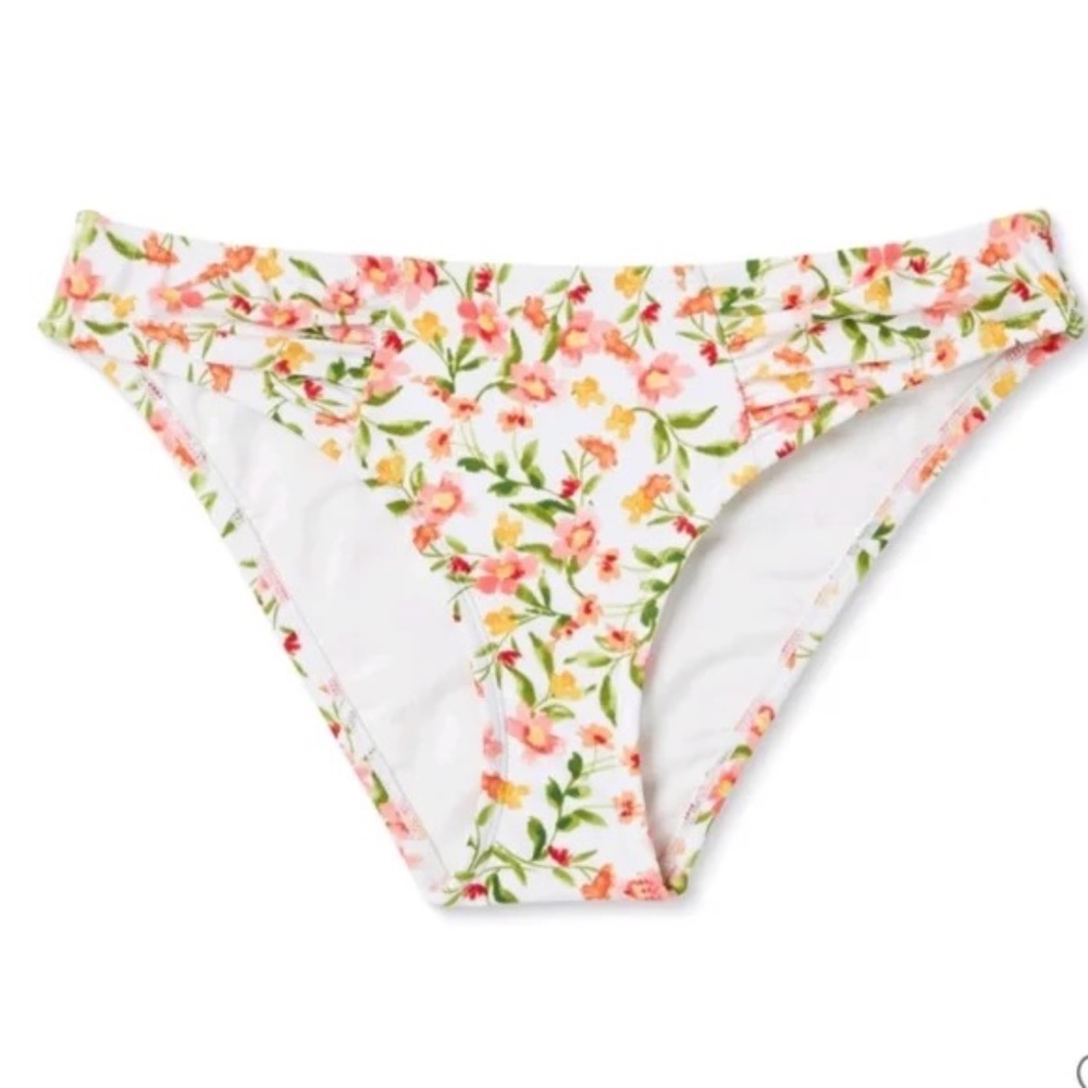 Women's Shirred Side Hipster Bikini Bottom - Shade & Shore™ Multi Floral Print X